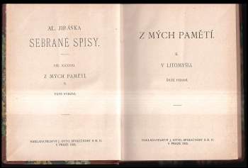 Alois Jirásek: Z mých pamětí