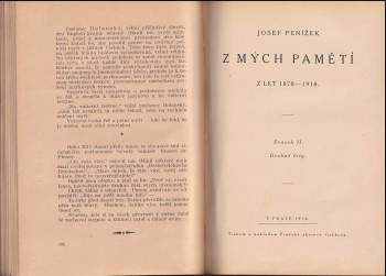 Josef Penížek: Z mých pamětí