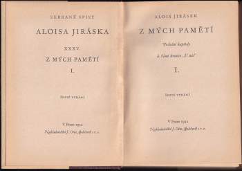 Alois Jirásek: Z mých pamětí