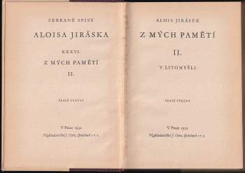 Alois Jirásek: Z mých pamětí