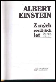 Albert Einstein: Z mých pozdějších let