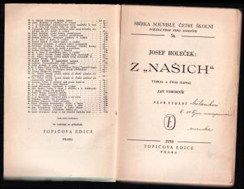 Josef Holeček: Z "Našich"