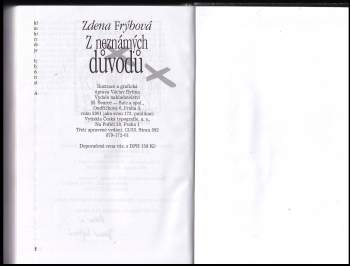 Zdena Frýbová: Z neznámých důvodů