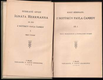 Ignát Herrmann: Z notýskův Pavla Čamrdy