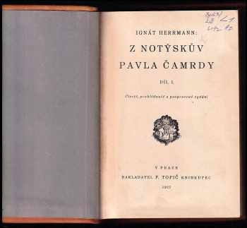 Ignát Herrmann: Z notýskův Pavla Čamrdy
