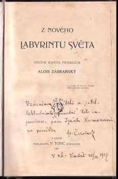 Alois Zábranský: Z nového labyrintu světa