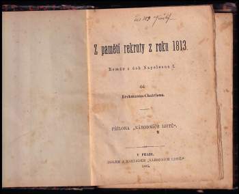 Émile Erckmann: Z pamětí rekruty z roku 1813