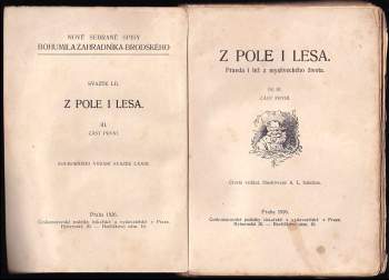 Bohumil Zahradník-Brodský: Z pole i lesa