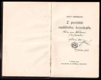 Ignát Herrmann: Z povídek nedělního kronikáře
