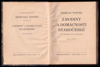 Zikmund Winter: Z rodiny a domácnosti staročeské