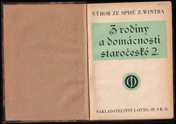 Zikmund Winter: Z rodiny a domácnosti staročeské