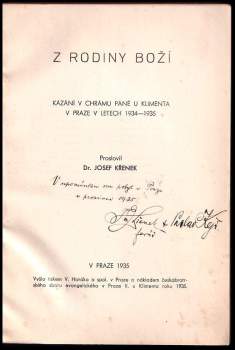 Josef Křenek: Z rodiny Boží