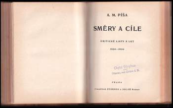 Antonín Matěj Píša: Směry a cíle