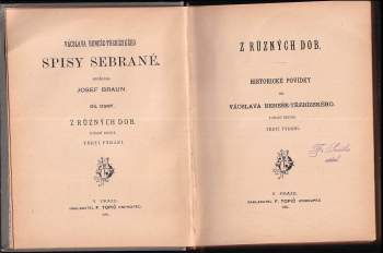 Václav Beneš-Třebízský: Z různých dob
