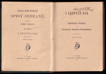 Václav Beneš-Třebízský: Z různých dob