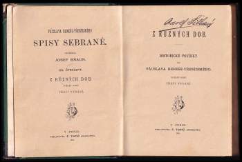 Václav Beneš-Třebízský: Z různých dob