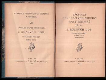 Václav Beneš-Třebízský: Z různých dob