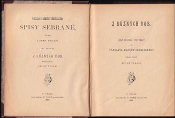 Václav Beneš-Třebízský: Z různých dob