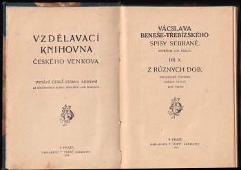 Václav Beneš-Třebízský: Z různých dob