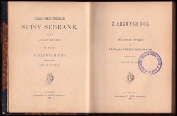 Václav Beneš-Třebízský: Z různých dob