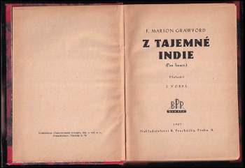 Francis Marion Crawford: Z tajemné Indie