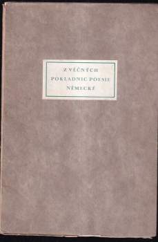 Otto František Babler: Z věčných pokladnic poesie německé