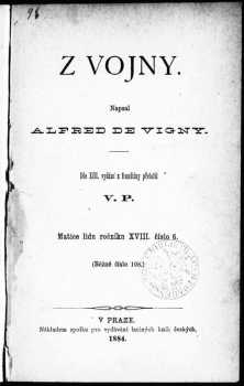 Alfred de Vigny: Z vojny