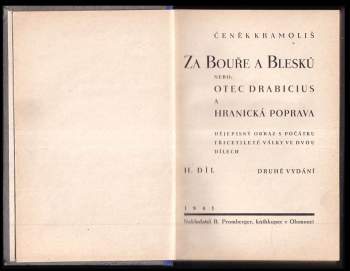 Čeněk Kramoliš: Za bouře a blesků, nebo, Otec Drabicius a hranická poprava