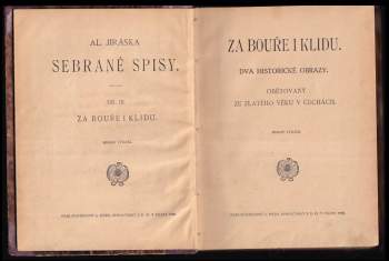 Alois Jirásek: Za bouře i klidu