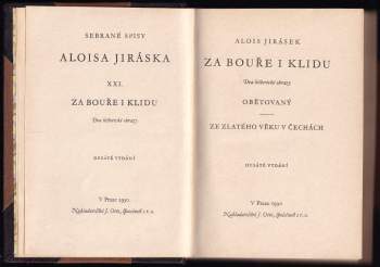 Alois Jirásek: Za bouře i klidu