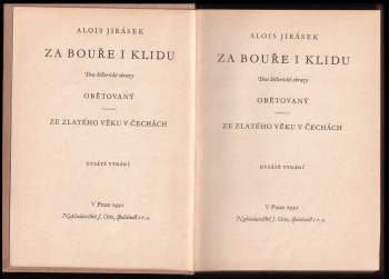 Alois Jirásek: Za bouře i klidu