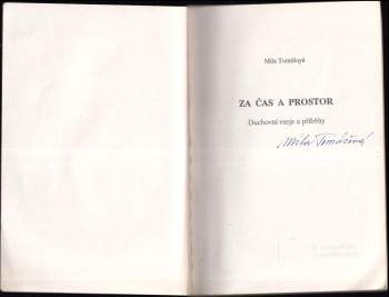 Míla Tomášová: Za čas a prostor