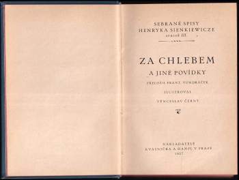 Henryk Sienkiewicz: Za chlebem a jiné povídky
