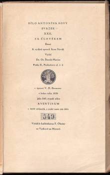 Antonín Sova: Za člověkem