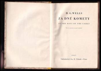 H. G Wells: Za dnů komety