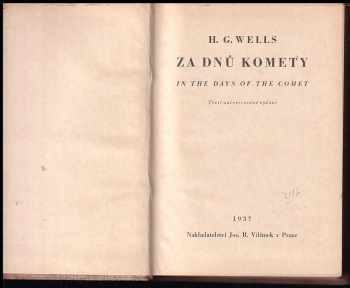 H. G Wells: Za dnů komety