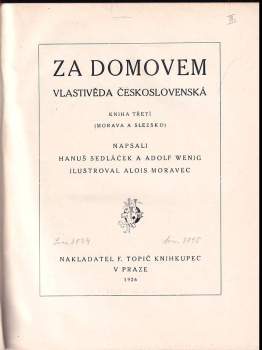 Adolf Wenig: Za domovem