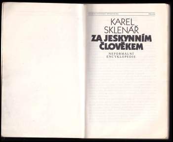 Karel Sklenář: Za jeskynním člověkem