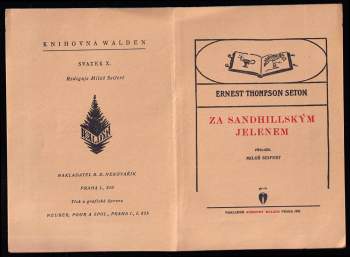 Ernest Thompson Seton: Za sandhillským jelenem