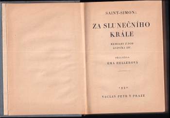 Louis de Rouvroy Saint-Simon: Za slunečního krále