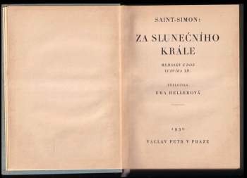 Louis de Rouvroy Saint-Simon: Za slunečního krále