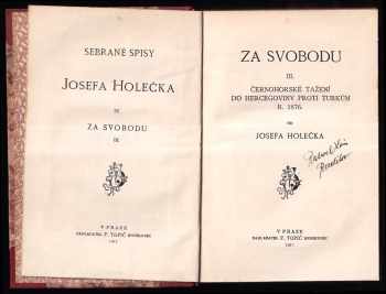 Josef Holeček: Za svobodu III