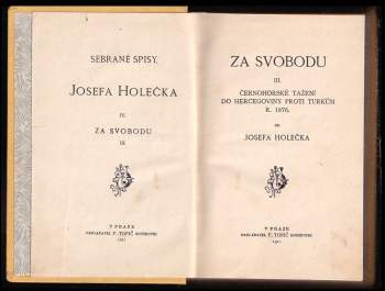Josef Holeček: Za svobodu
