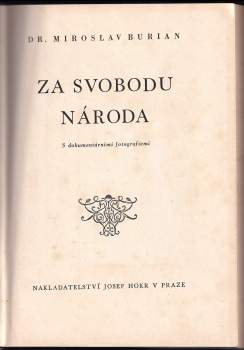 Miroslav Burian: Za svobodu národa