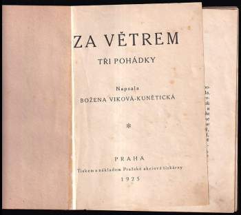 Božena Viková-Kunětická: Za větrem