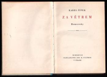 Karel Šípek: Za větrem