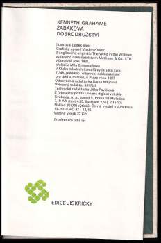 Kenneth Grahame: Žabákova dobrodružství