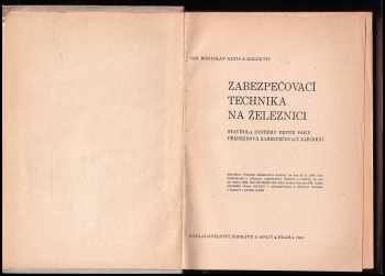 Bohuslav Matis: Zabezpečovací technika na železnici
