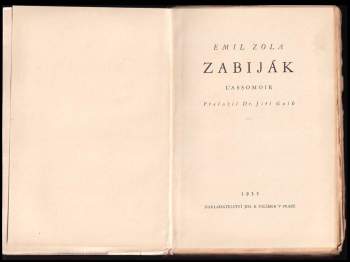 Émile Zola: Zabiják