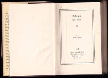 Émile Zola: Zabiják